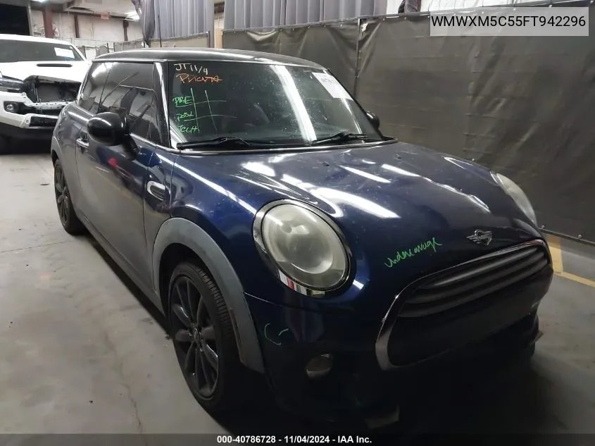 2015 Mini Hardtop Cooper VIN: WMWXM5C55FT942296 Lot: 40786728