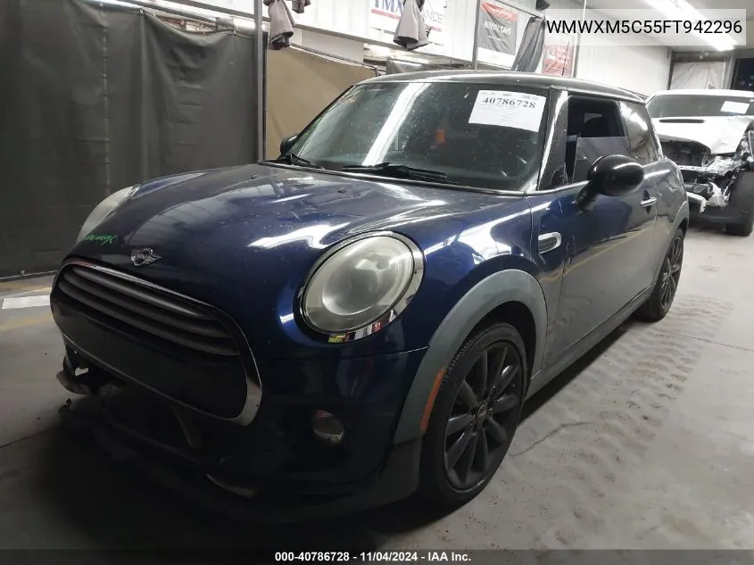 2015 Mini Hardtop Cooper VIN: WMWXM5C55FT942296 Lot: 40786728