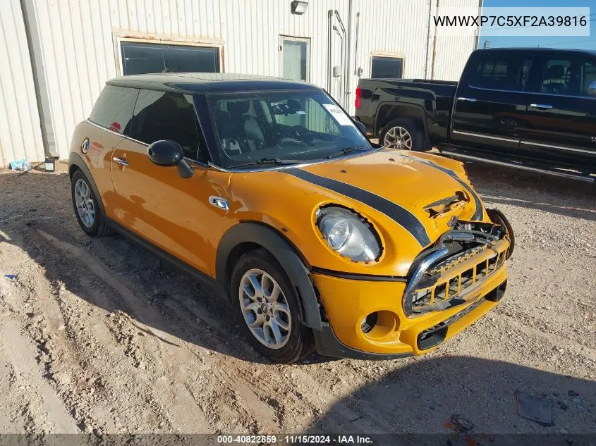 2015 Mini Hardtop Cooper S VIN: WMWXP7C5XF2A39816 Lot: 40822859