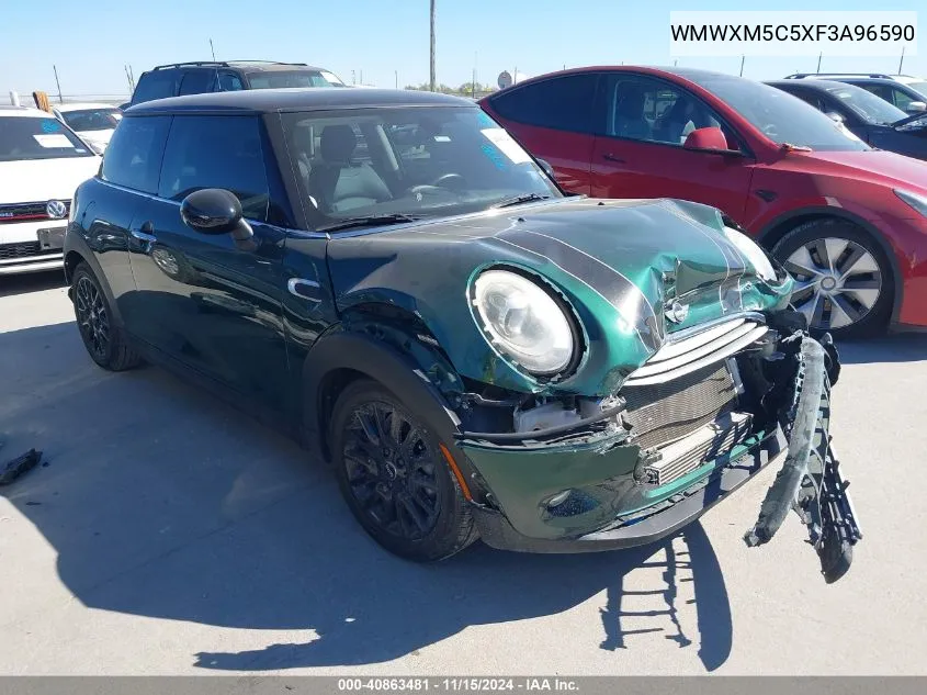 2015 Mini Hardtop Cooper VIN: WMWXM5C5XF3A96590 Lot: 40863481