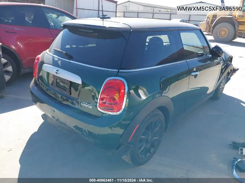 2015 Mini Hardtop Cooper VIN: WMWXM5C5XF3A96590 Lot: 40863481