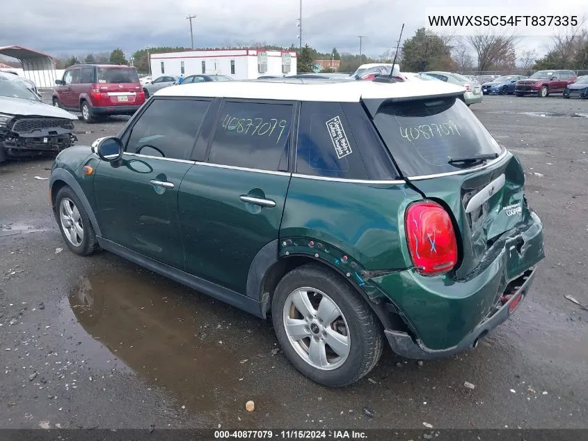 2015 Mini Hardtop Cooper VIN: WMWXS5C54FT837335 Lot: 40877079