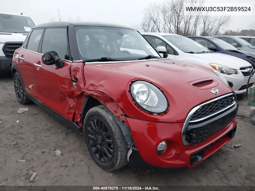 2015 Mini Hardtop Cooper S VIN: WMWXU3C53F2B59524 Lot: 40879270