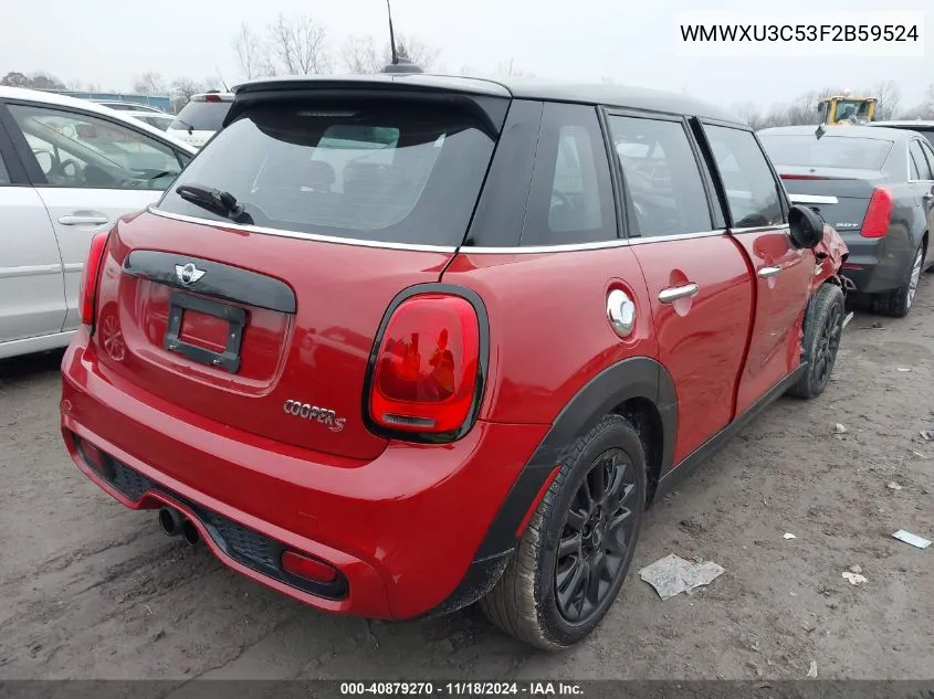 2015 Mini Hardtop Cooper S VIN: WMWXU3C53F2B59524 Lot: 40879270