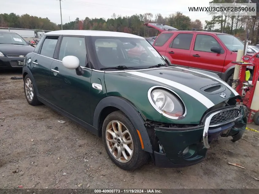 2015 Mini Hardtop Cooper S VIN: WMWXU3C5XF2B59066 Lot: 40900773