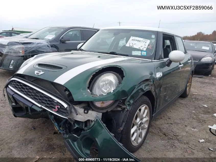 2015 Mini Hardtop Cooper S VIN: WMWXU3C5XF2B59066 Lot: 40900773