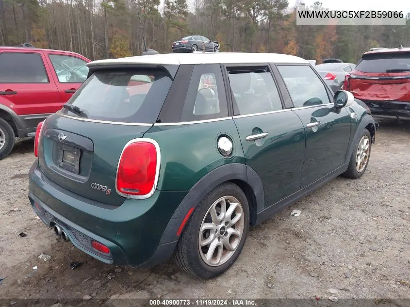 2015 Mini Hardtop Cooper S VIN: WMWXU3C5XF2B59066 Lot: 40900773