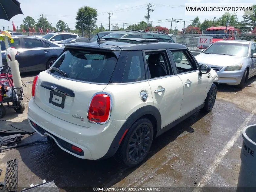 2016 Mini Hardtop Cooper S VIN: WMWXU3C57G2D27649 Lot: 40021166