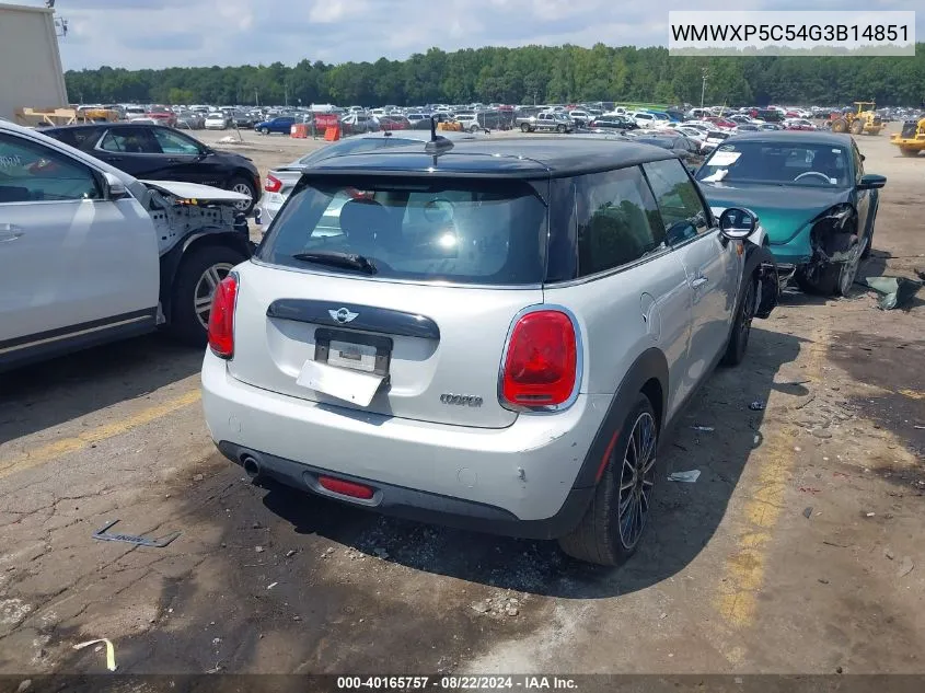 2016 Mini Hardtop Cooper VIN: WMWXP5C54G3B14851 Lot: 40165757