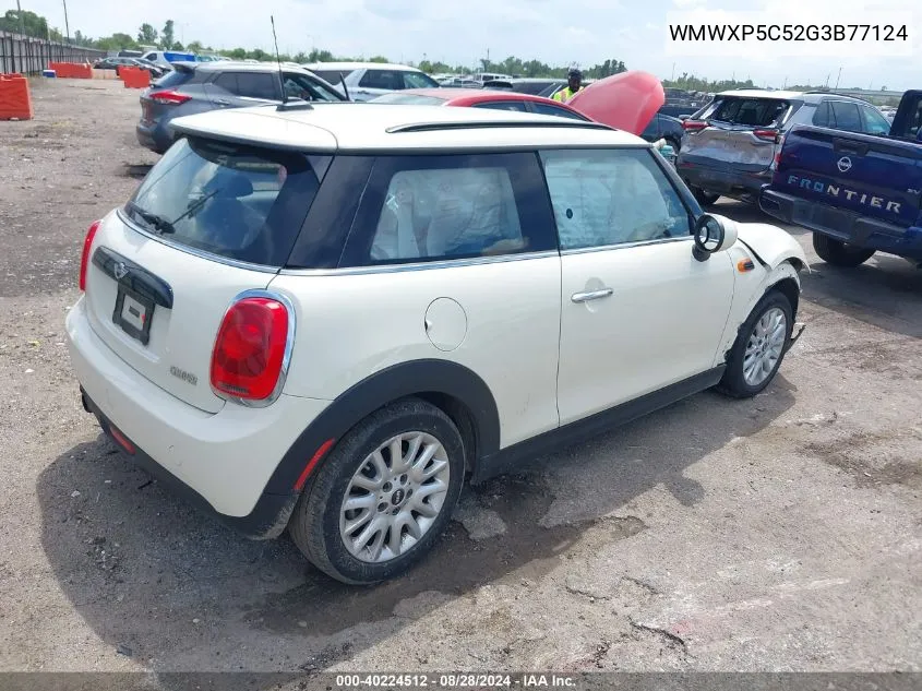 2016 Mini Hardtop Cooper VIN: WMWXP5C52G3B77124 Lot: 40224512