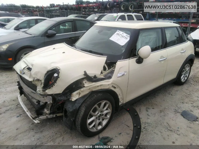 2016 Mini Hardtop Cooper S VIN: WMWXU3C51G2B67638 Lot: 40274535