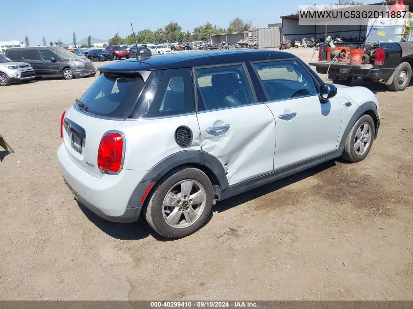 2016 Mini Hardtop Cooper VIN: WMWXU1C53G2D11887 Lot: 40299410