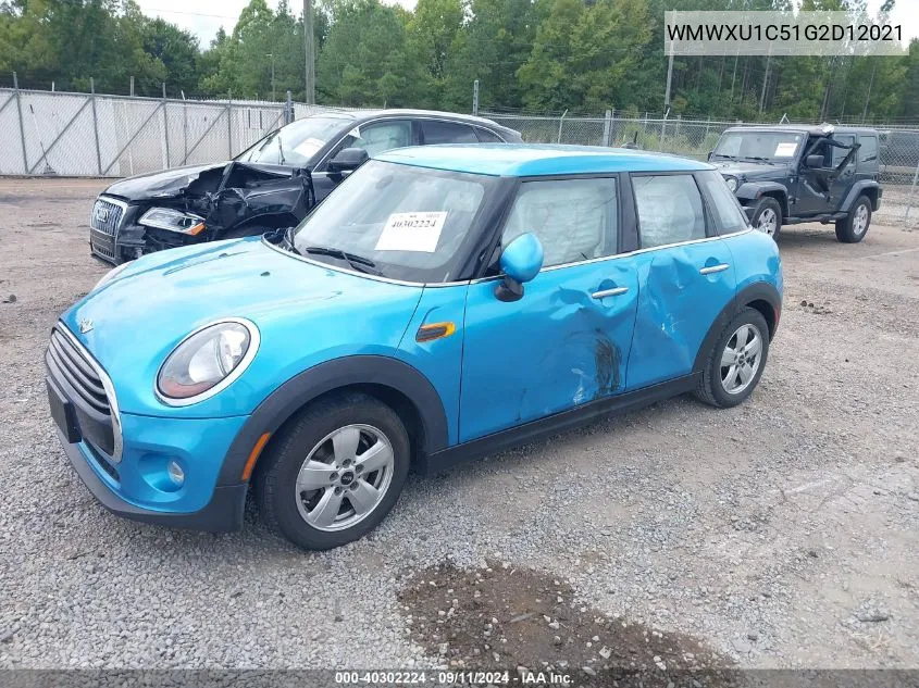 2016 Mini Hardtop Cooper VIN: WMWXU1C51G2D12021 Lot: 40302224