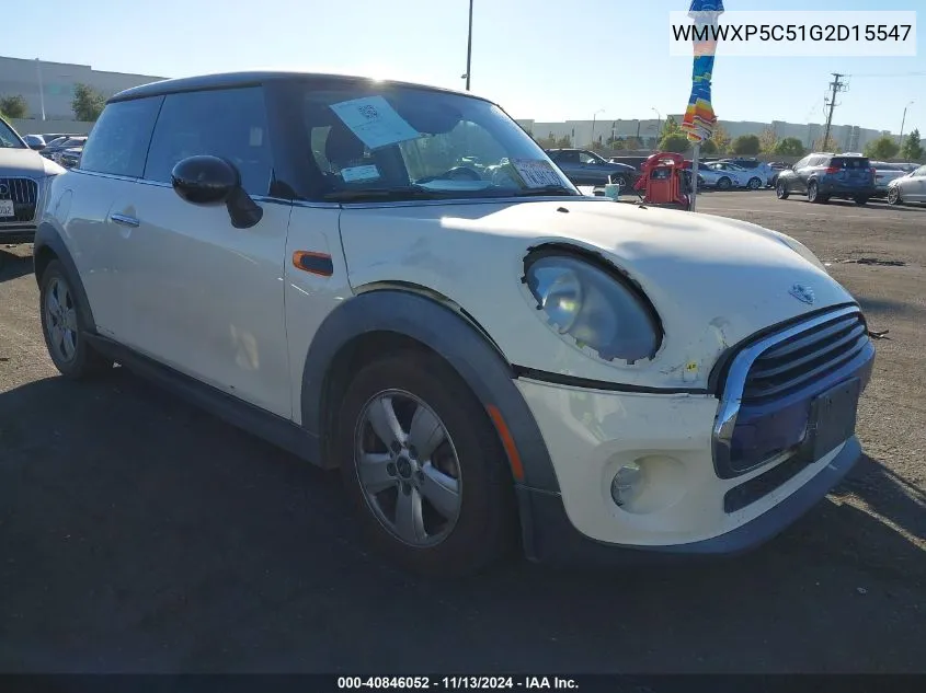 2016 Mini Hardtop Cooper VIN: WMWXP5C51G2D15547 Lot: 40846052