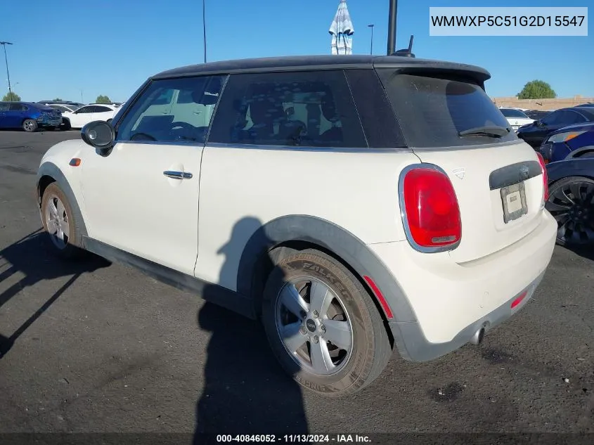 2016 Mini Hardtop Cooper VIN: WMWXP5C51G2D15547 Lot: 40846052