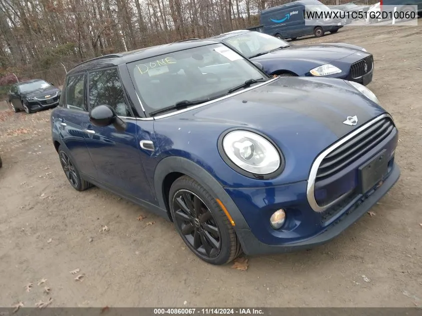 2016 Mini Hardtop Cooper VIN: WMWXU1C51G2D10060 Lot: 40860067