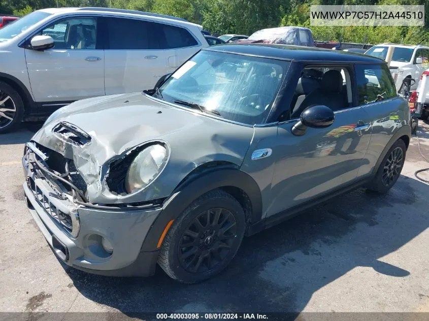 2017 Mini Hardtop Cooper S VIN: WMWXP7C57H2A44510 Lot: 40003095