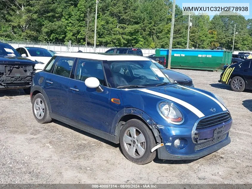 2017 Mini Hardtop Cooper VIN: WMWXU1C32H2F78938 Lot: 40057314