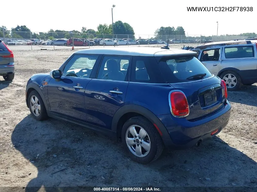 2017 Mini Hardtop Cooper VIN: WMWXU1C32H2F78938 Lot: 40057314