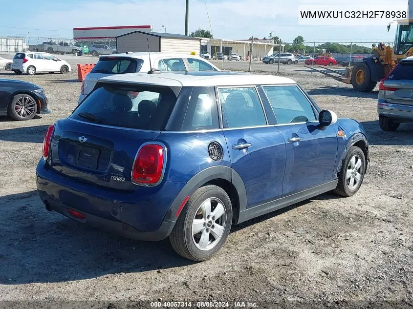 2017 Mini Hardtop Cooper VIN: WMWXU1C32H2F78938 Lot: 40057314