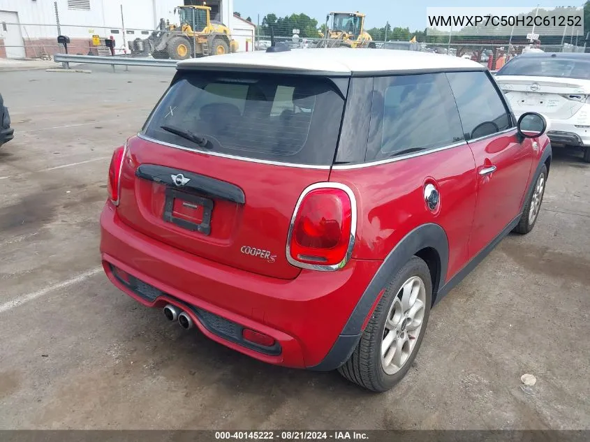 WMWXP7C50H2C61252 2017 Mini Hardtop Cooper S