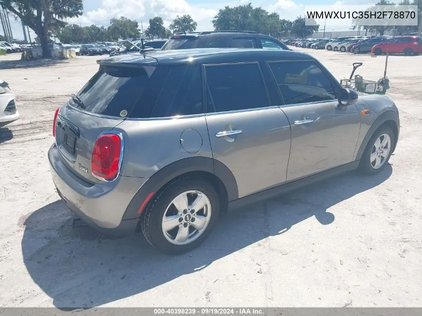 WMWXU1C35H2F78870 2017 Mini Hardtop Cooper