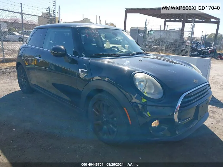 2017 Mini Hardtop Cooper VIN: WMWXP5C3XH2D17040 Lot: 40445704