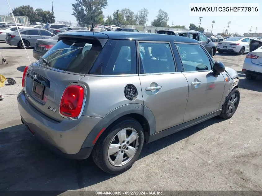 WMWXU1C35H2F77816 2017 Mini Hardtop Cooper