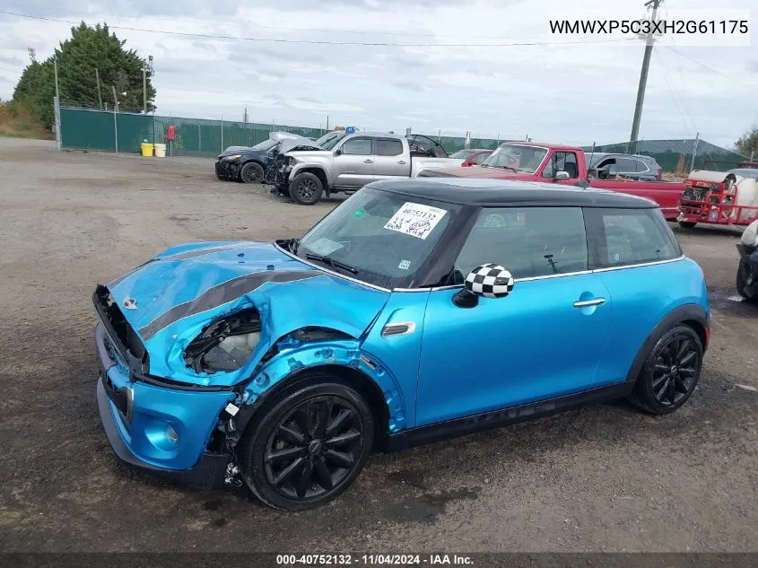 2017 Mini Hardtop Cooper VIN: WMWXP5C3XH2G61175 Lot: 40752132