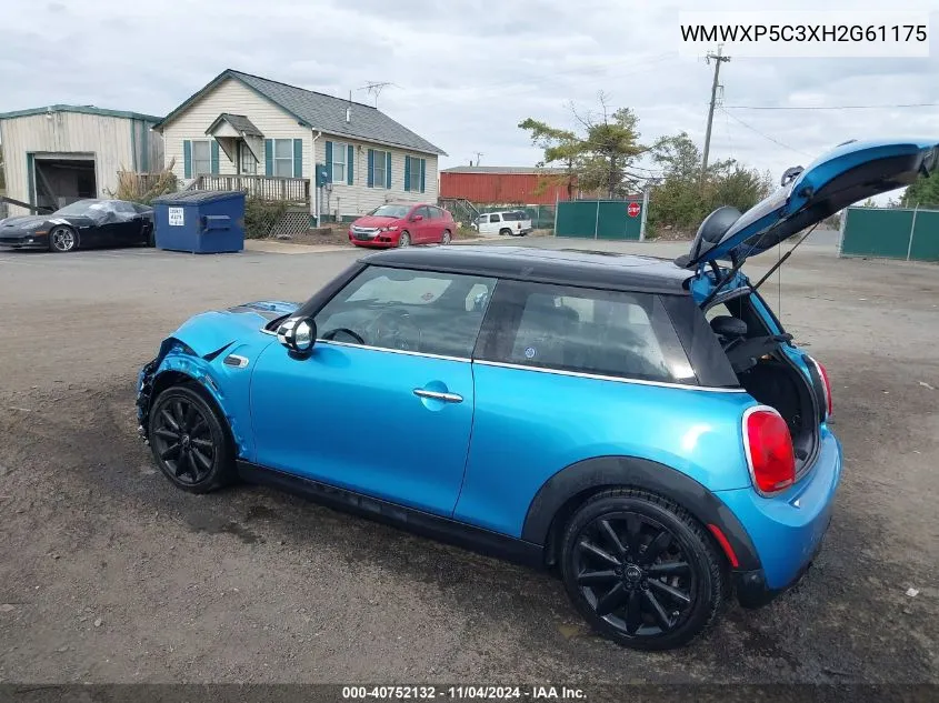 2017 Mini Hardtop Cooper VIN: WMWXP5C3XH2G61175 Lot: 40752132