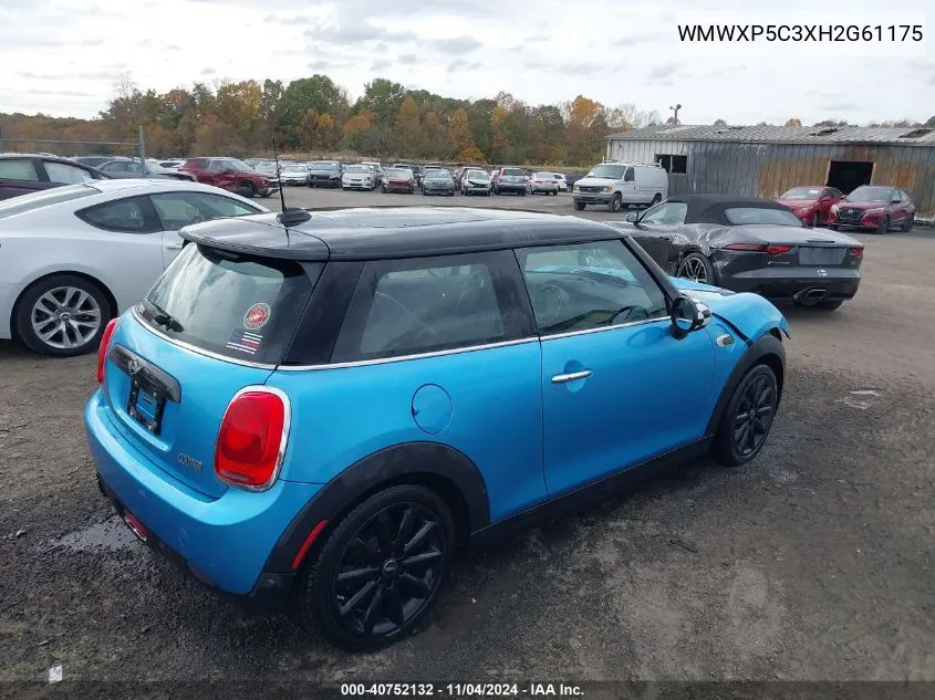 2017 Mini Hardtop Cooper VIN: WMWXP5C3XH2G61175 Lot: 40752132