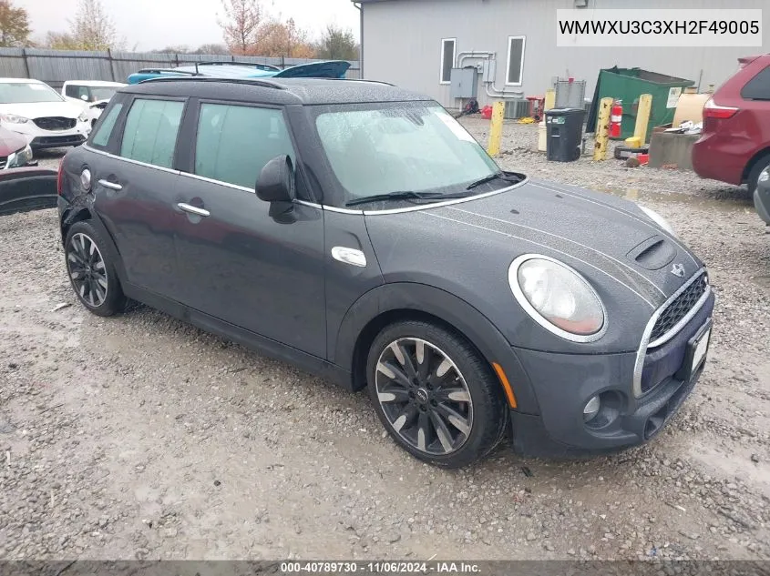 2017 Mini Hardtop Cooper S VIN: WMWXU3C3XH2F49005 Lot: 40789730