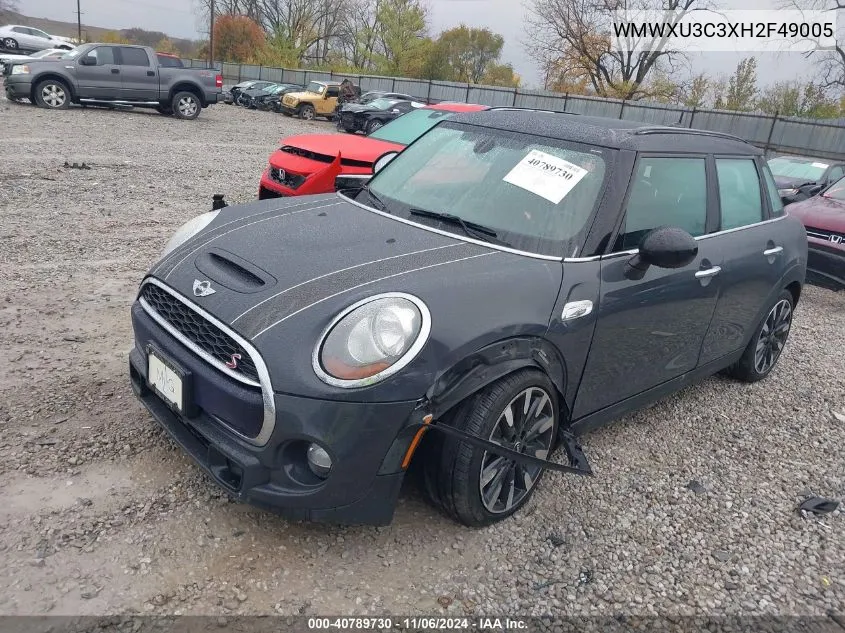 2017 Mini Hardtop Cooper S VIN: WMWXU3C3XH2F49005 Lot: 40789730