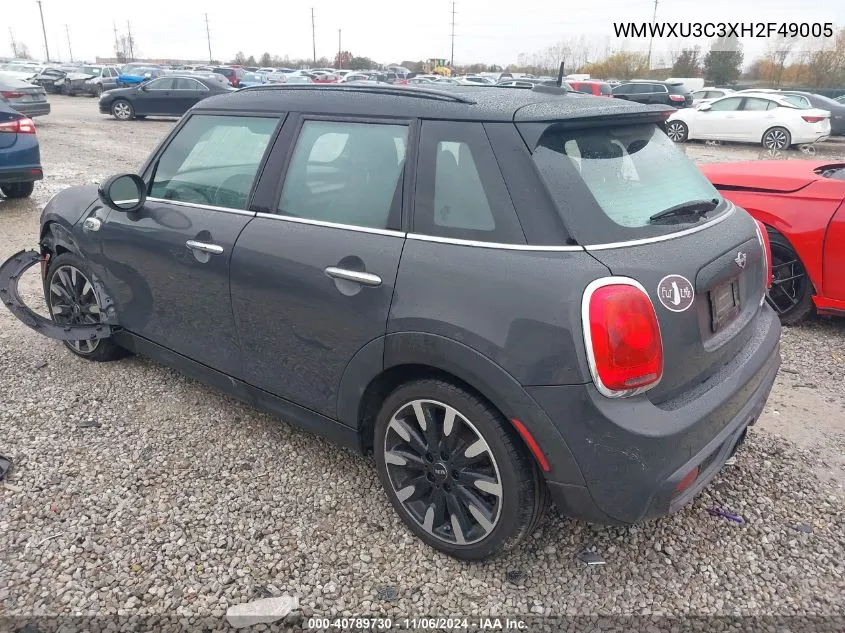 2017 Mini Hardtop Cooper S VIN: WMWXU3C3XH2F49005 Lot: 40789730