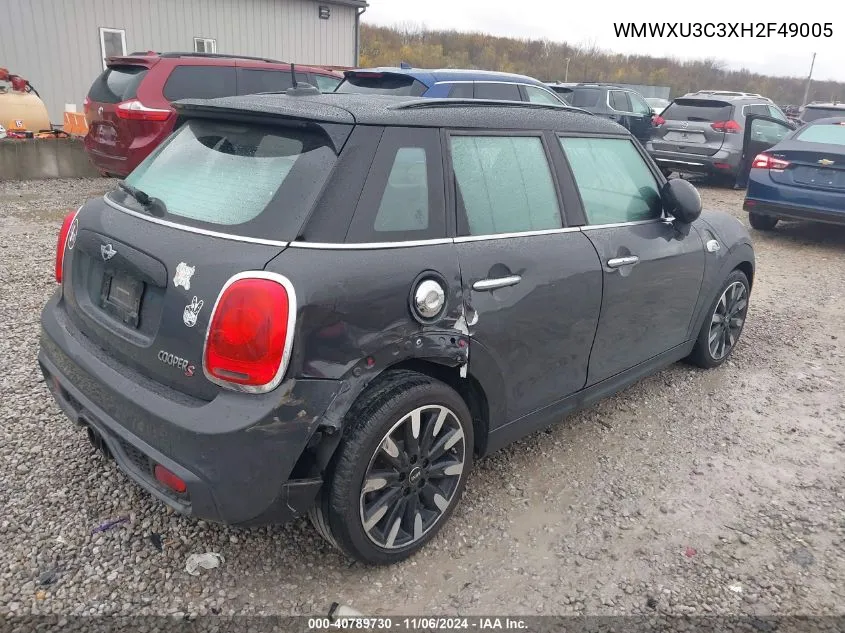 2017 Mini Hardtop Cooper S VIN: WMWXU3C3XH2F49005 Lot: 40789730