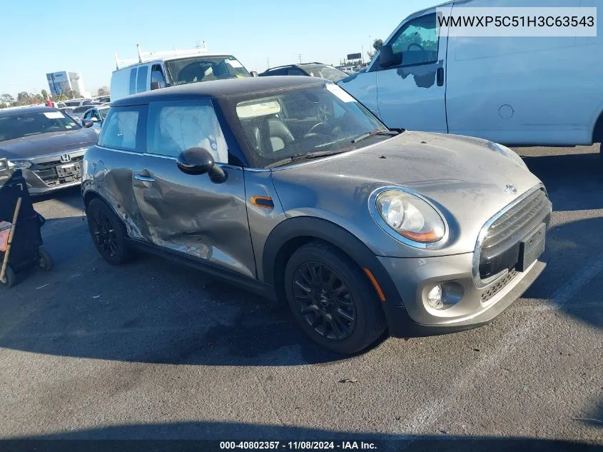 2017 Mini Hardtop Cooper VIN: WMWXP5C51H3C63543 Lot: 40802357