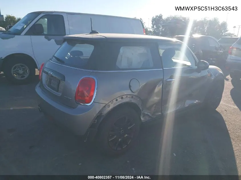 2017 Mini Hardtop Cooper VIN: WMWXP5C51H3C63543 Lot: 40802357