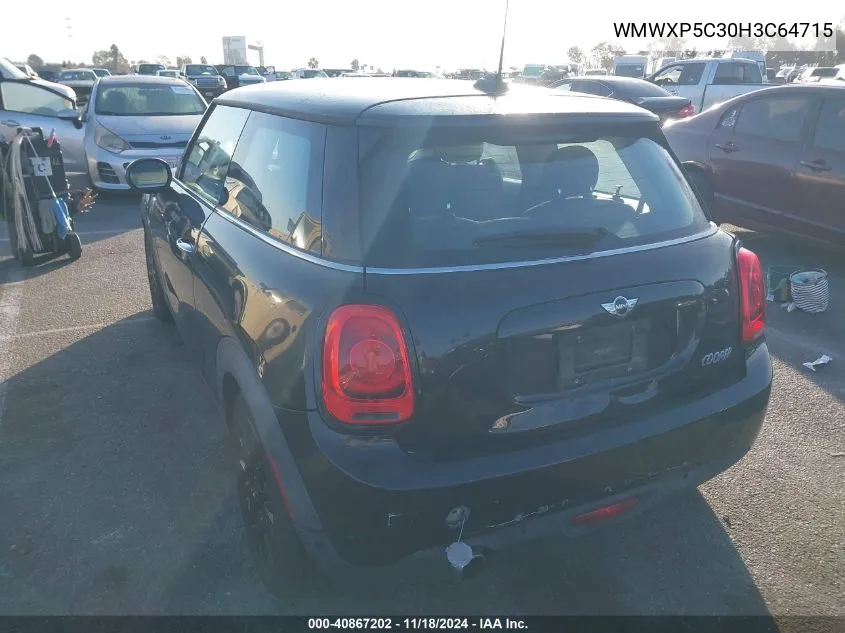 2017 Mini Hardtop Cooper VIN: WMWXP5C30H3C64715 Lot: 40867202