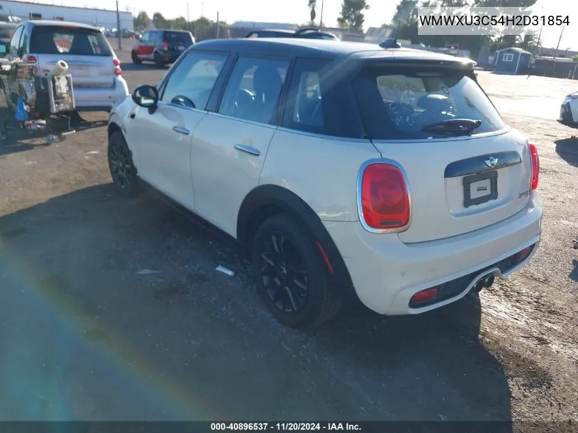 2017 Mini Hardtop Cooper S VIN: WMWXU3C54H2D31854 Lot: 40896537