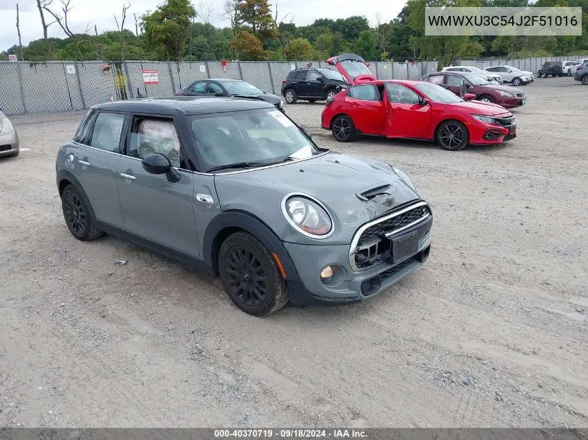 2018 Mini Hardtop Cooper S VIN: WMWXU3C54J2F51016 Lot: 40370719