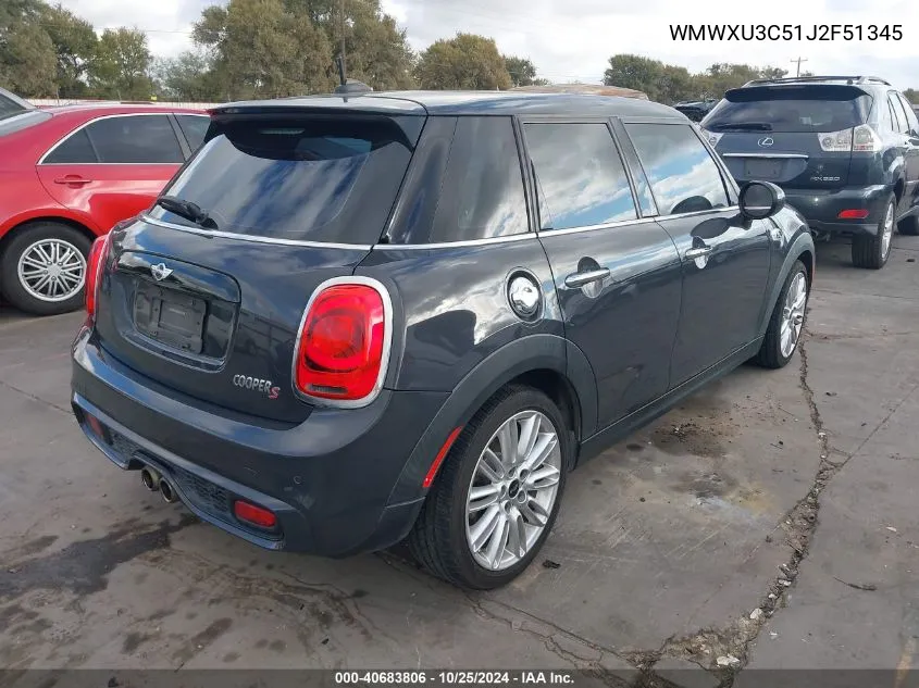 2018 Mini Hardtop Cooper S VIN: WMWXU3C51J2F51345 Lot: 40683806