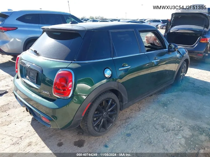 2018 Mini Hardtop Cooper S VIN: WMWXU3C54J2F51355 Lot: 40744249