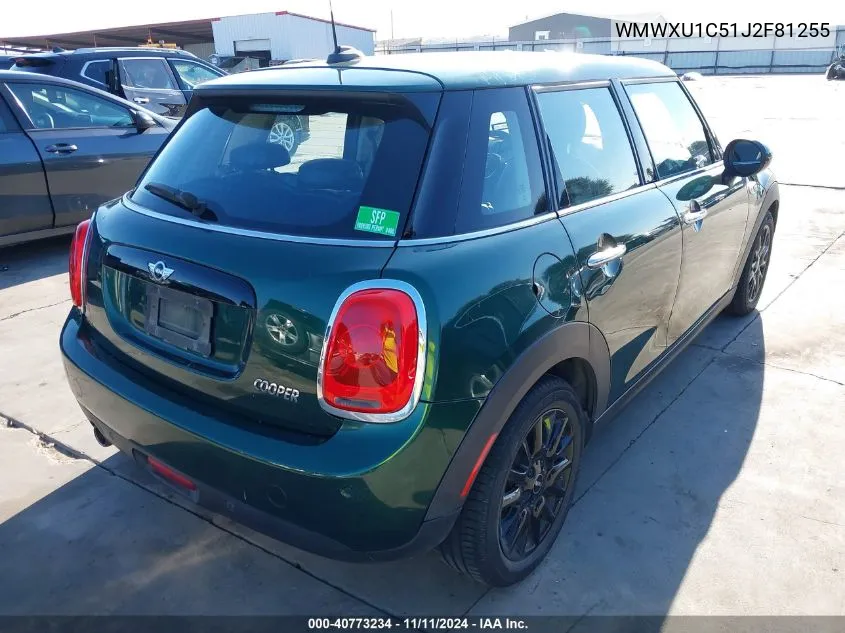 2018 Mini Hardtop Cooper VIN: WMWXU1C51J2F81255 Lot: 40773234