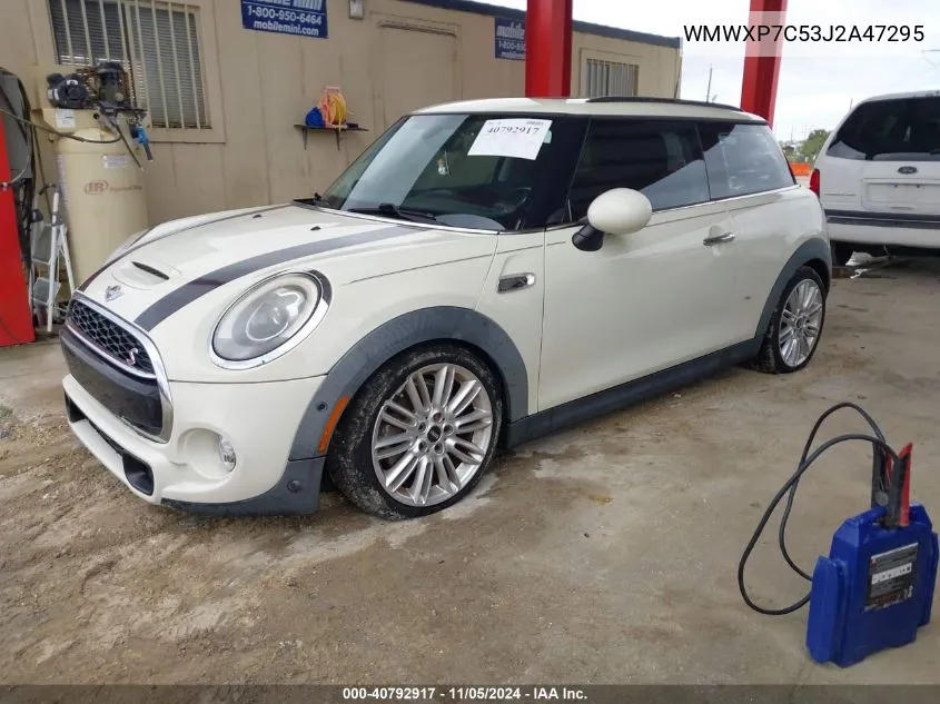 2018 Mini Hardtop Cooper S VIN: WMWXP7C53J2A47295 Lot: 40792917