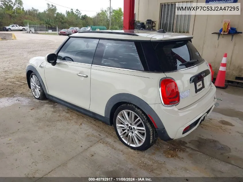 2018 Mini Hardtop Cooper S VIN: WMWXP7C53J2A47295 Lot: 40792917