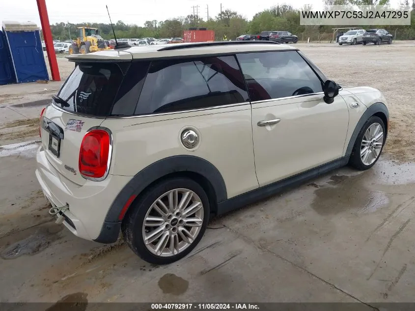 2018 Mini Hardtop Cooper S VIN: WMWXP7C53J2A47295 Lot: 40792917