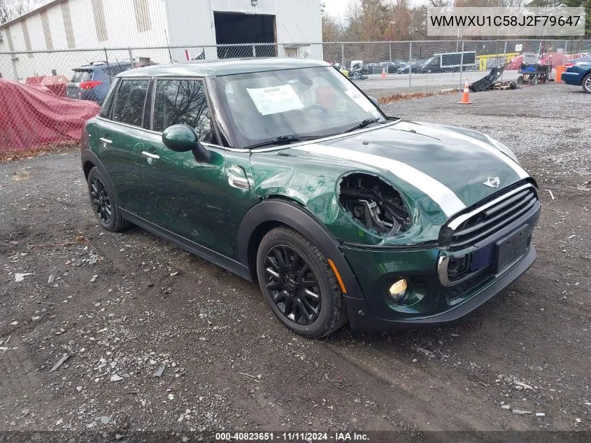 2018 Mini Hardtop Cooper VIN: WMWXU1C58J2F79647 Lot: 40823651