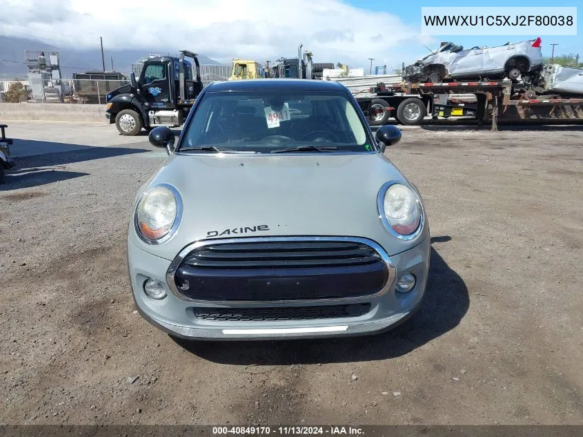 2018 Mini Hardtop Cooper VIN: WMWXU1C5XJ2F80038 Lot: 40849170