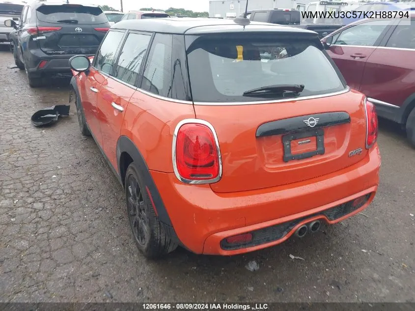 2019 Mini 5 Door VIN: WMWXU3C57K2H88794 Lot: 12061646