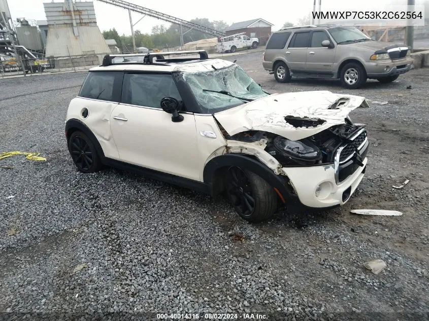 2019 Mini Hardtop Cooper S VIN: WMWXP7C53K2C62564 Lot: 40014315